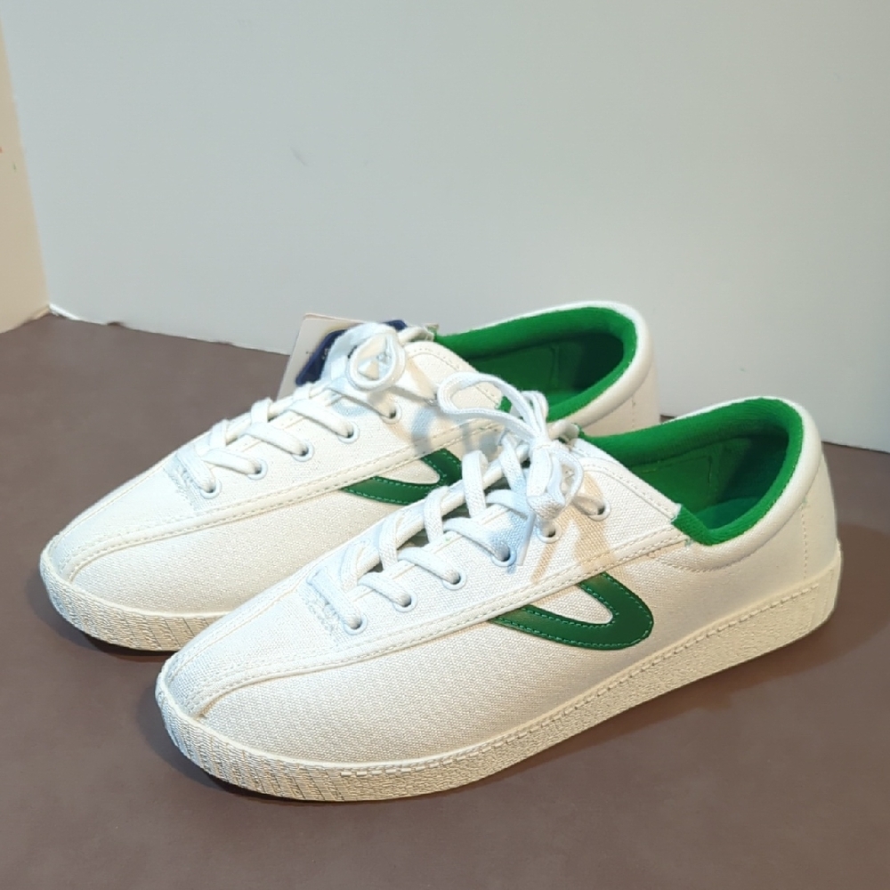 Tretorn Canvas Women's Tennis Shoes Size 10W Comfort Insole System White Green